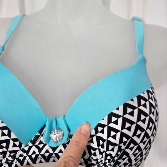 Women Two Pieces Bikini Set Printed Swimwear Bathing Suit Junior Swimsuit Sz M - Picture 6 of 9